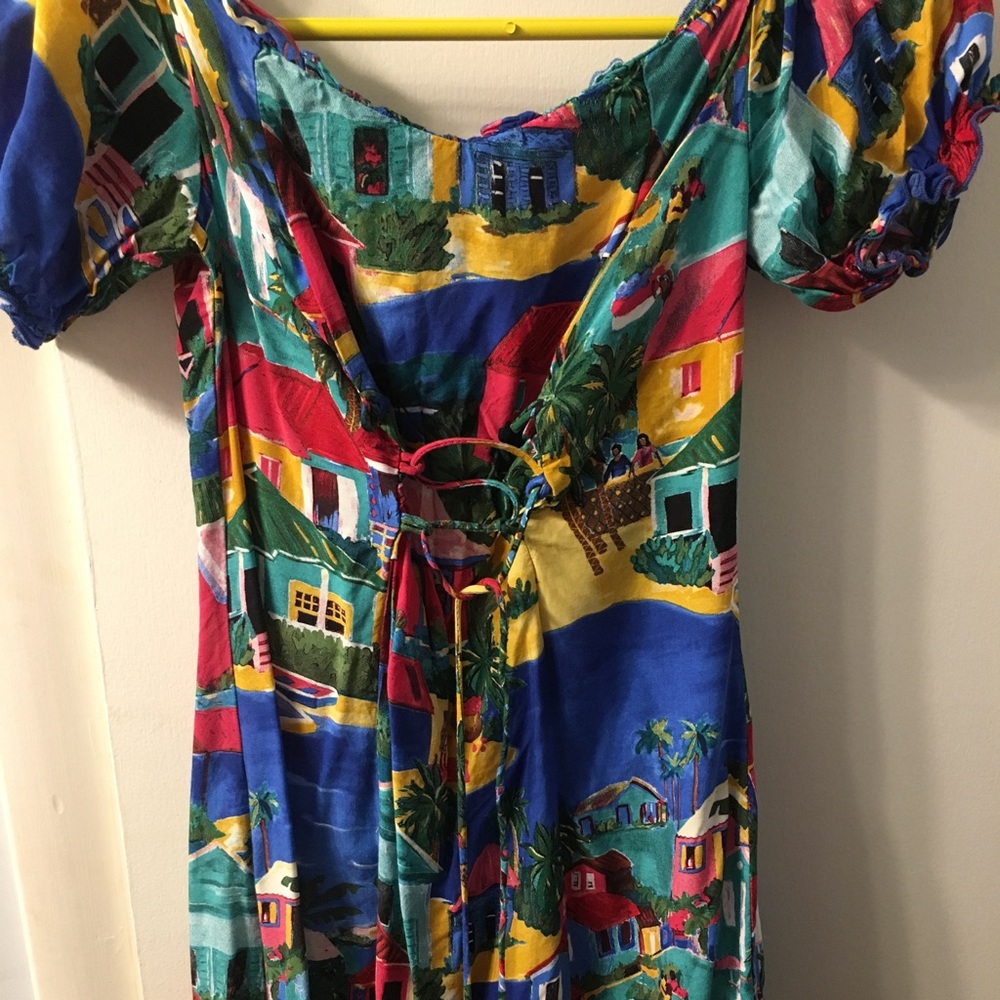 Zara Tropical Printed Mini Dress
